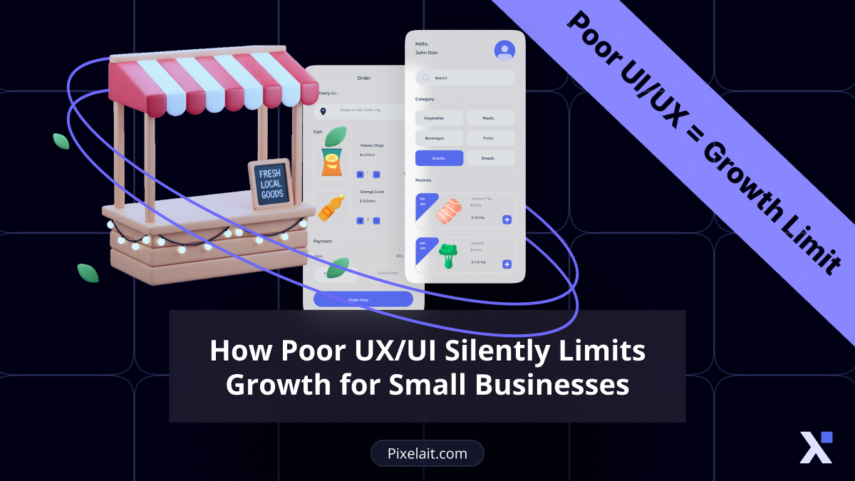 Poor UX and UI design limiting Business growth for a small business website and mobile app